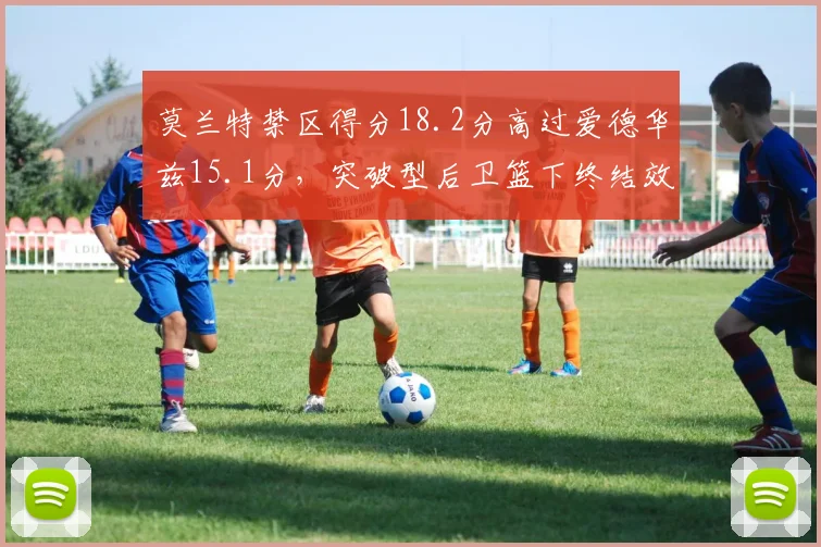 莫兰特禁区得分18.2分高过爱德华兹15.1分，突破型后卫篮下终结效率差距